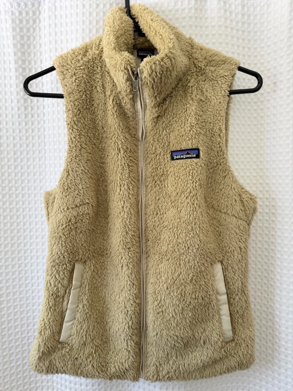 Patagonia Tan Teddy Sherpa Zip Vest